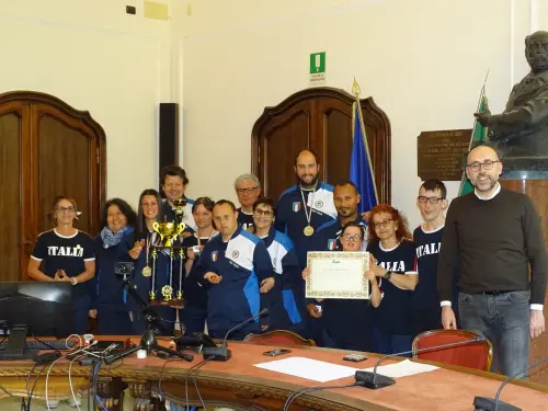 Le Nuvole campioni mondiali ricevuti in Provincia a Cuneo