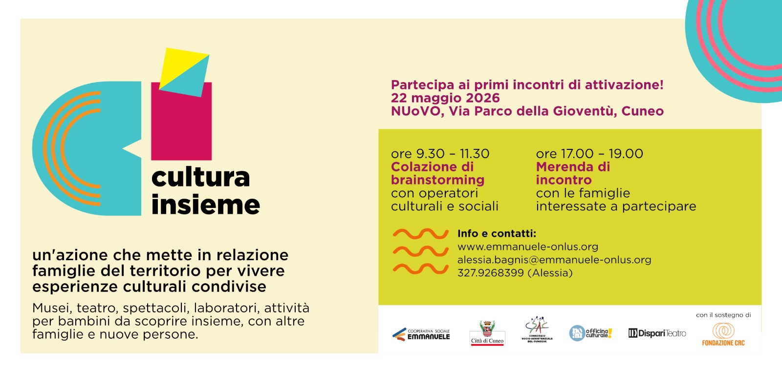 Cuneo, al NUoVO una giornata dedicata all’affido culturale